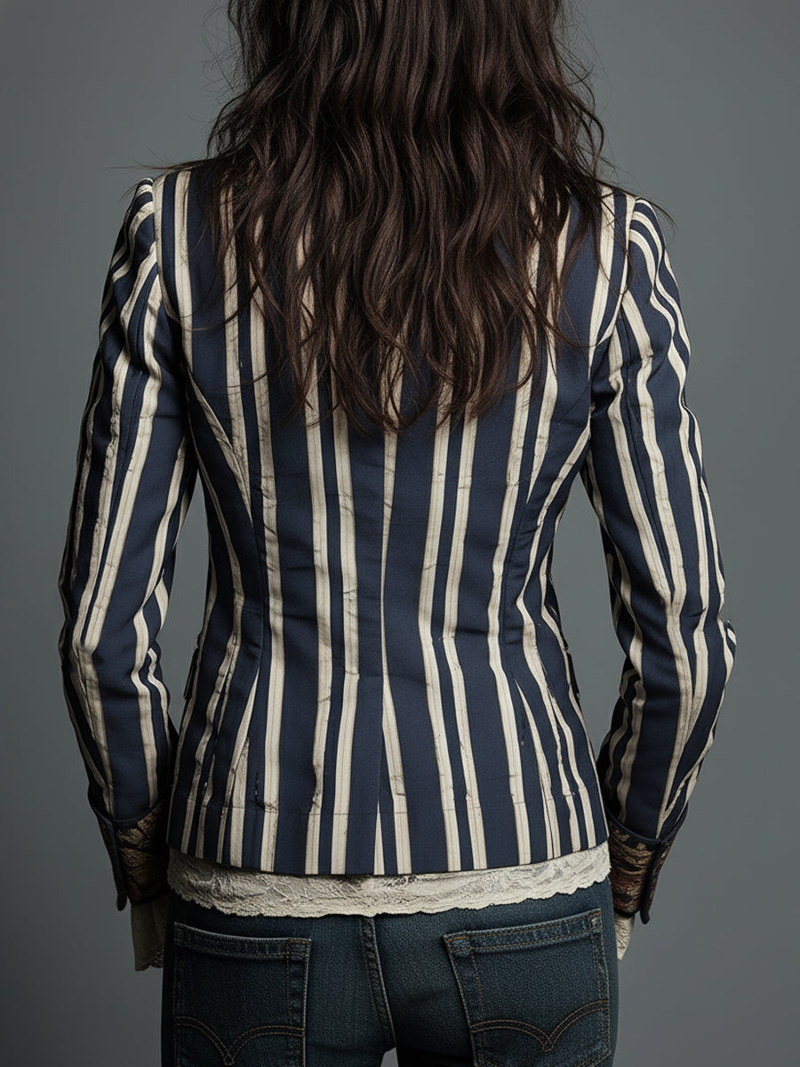 Anne | Floral Print Structured Shoulder Blazer