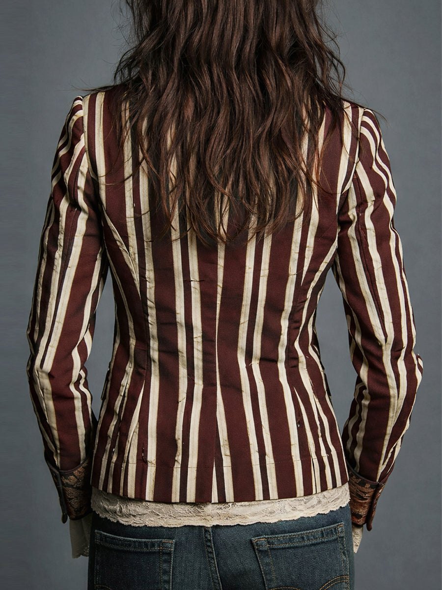 Anne | Floral Print Structured Shoulder Blazer
