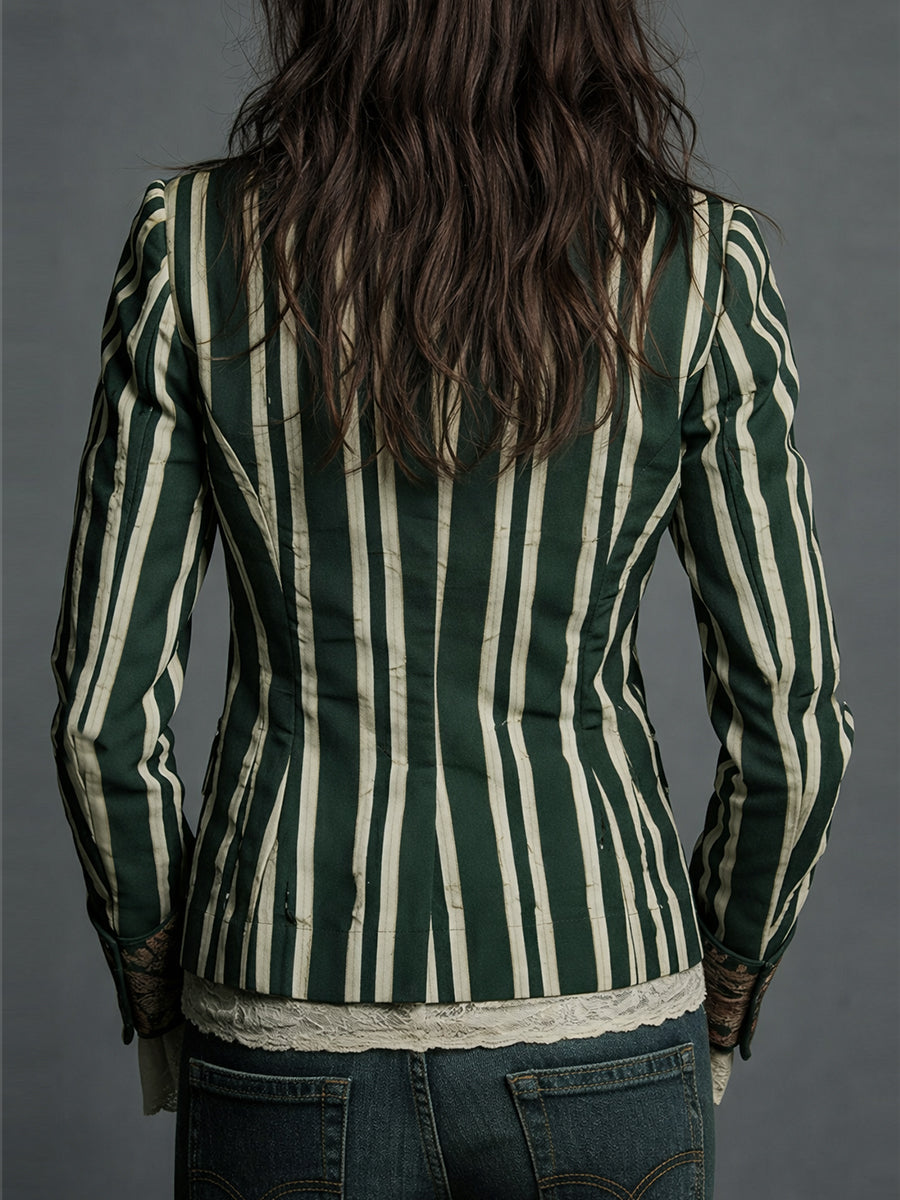 Anne | Floral Print Structured Shoulder Blazer