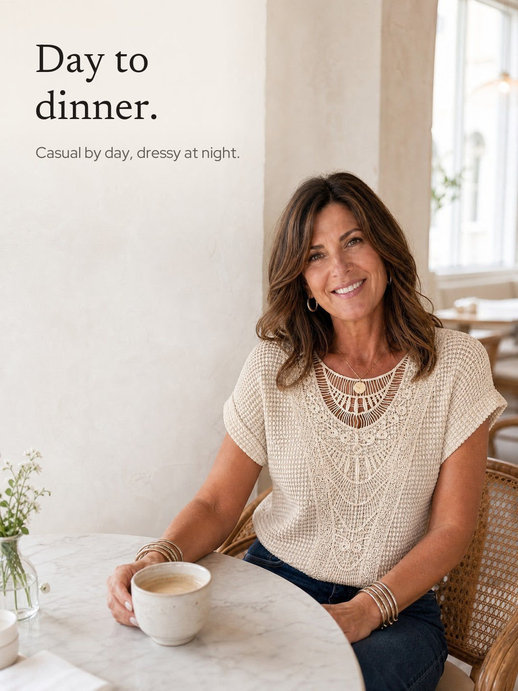 Arielle | Lace Detail Evening Top