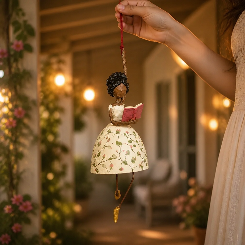Painted Dancing Lady Figurine Hanging Ornament