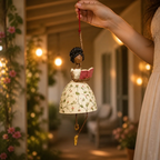 Painted Dancing Lady Figurine Hanging Ornament