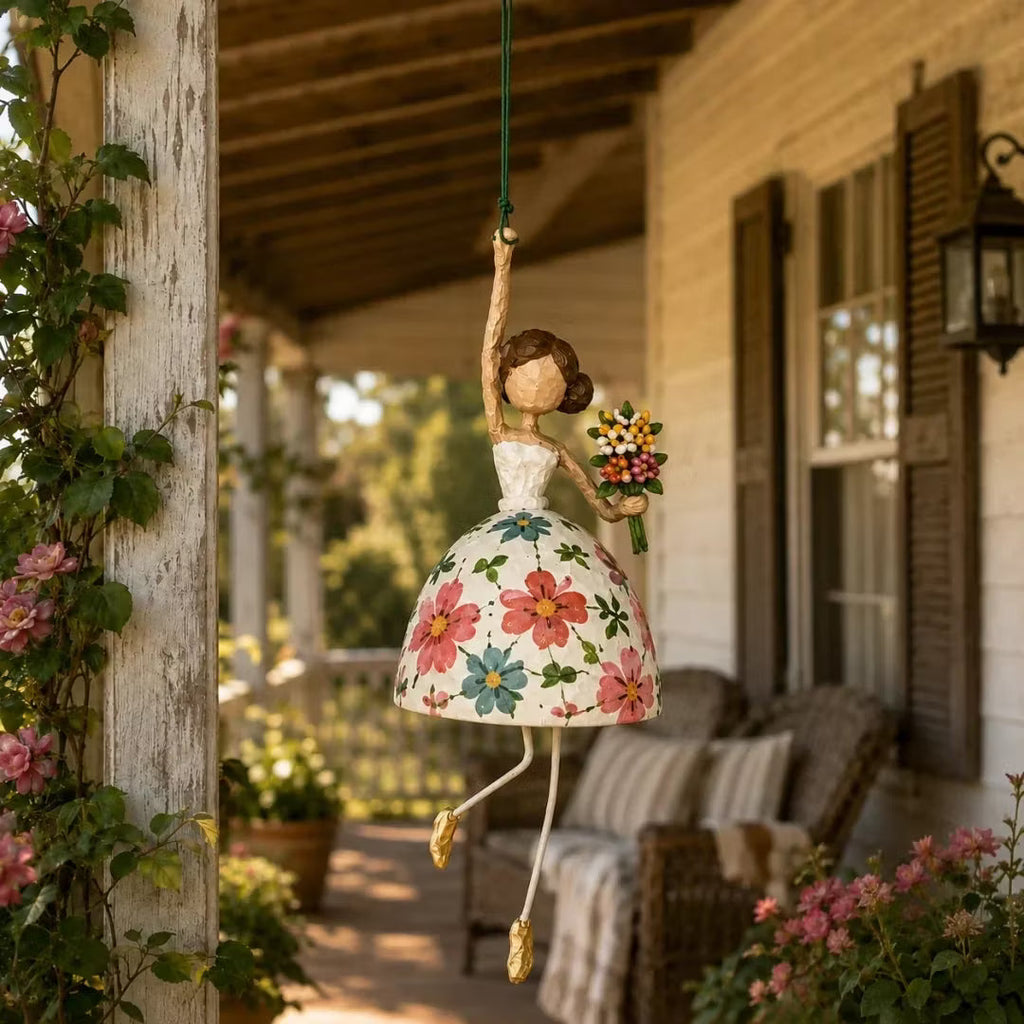 Painted Dancing Lady Figurine Hanging Ornament