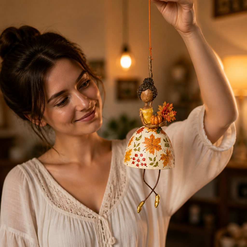 Painted Dancing Lady Figurine Hanging Ornament