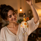Painted Dancing Lady Figurine Hanging Ornament