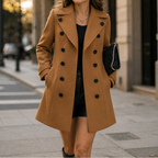 Ashleigh | Double-Breasted Mid-Thigh Coat