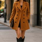 Ashleigh | Double-Breasted Mid-Thigh Coat