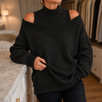 Ava | Cozy Off-Shoulder Cable-Knit Sweater