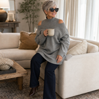 Ava | Cozy Off-Shoulder Cable-Knit Sweater
