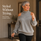 Ava | Cozy Off-Shoulder Cable-Knit Sweater