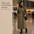 Barbara | Minimal Double-Breasted Trench Coat