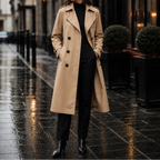 Barbara | Minimal Double-Breasted Trench Coat