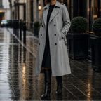 Barbara | Minimal Double-Breasted Trench Coat