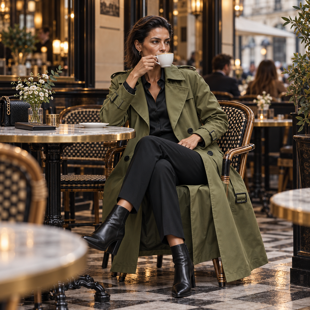 Barbara | Minimal Double-Breasted Trench Coat