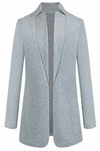 Becky | Refined Collarless Open Front Coat