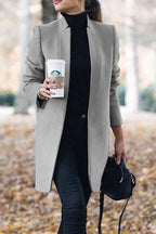 Becky | Refined Collarless Open Front Coat