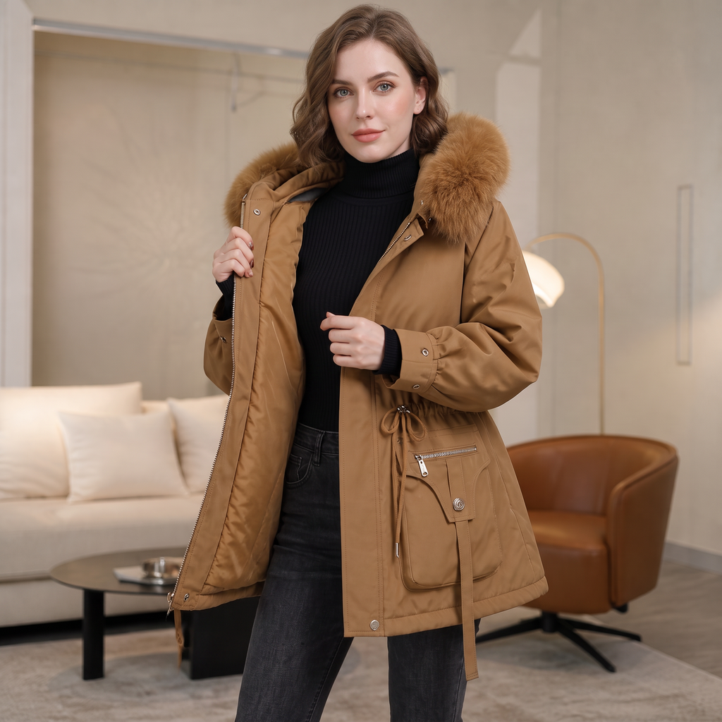 Bria | Cozy Faux Fur Hood Puffer Coat