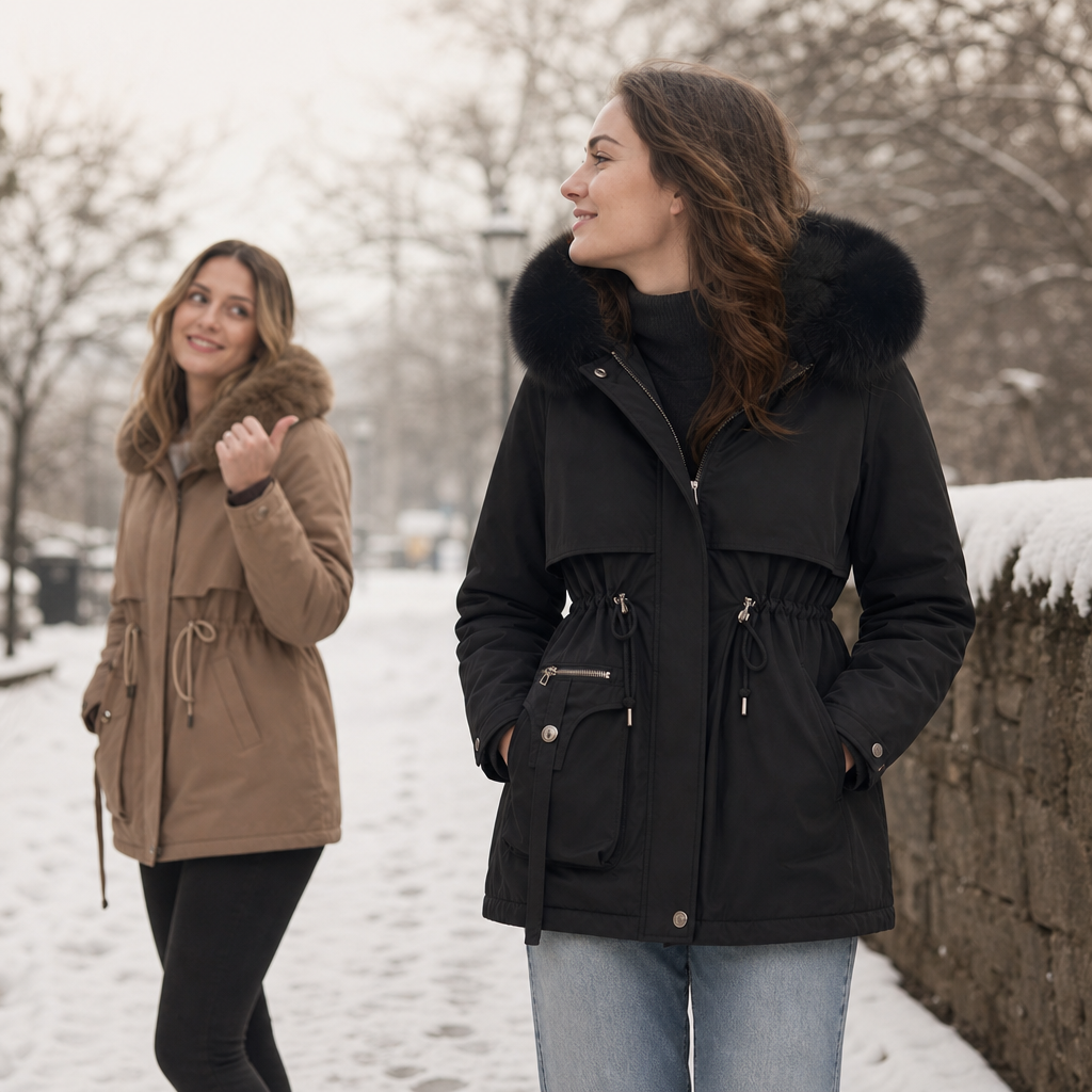 Bria | Cozy Faux Fur Hood Puffer Coat