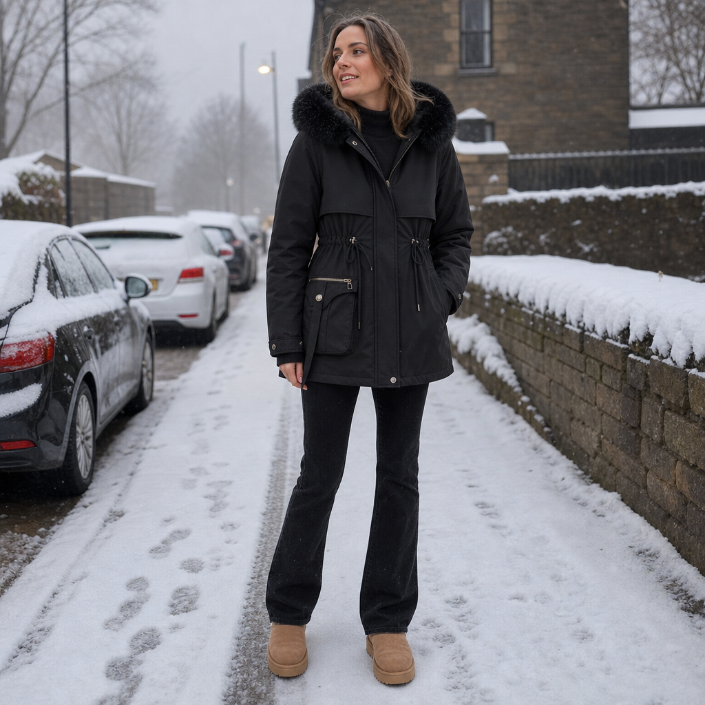 Bria | Cozy Faux Fur Hood Puffer Coat
