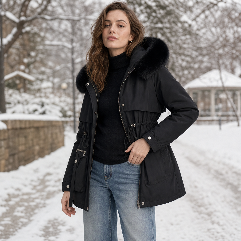 Bria | Cozy Faux Fur Hood Puffer Coat