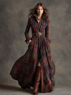 Briana | Classic Plaid Shirt Dress