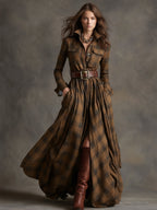 Briana | Classic Plaid Shirt Dress