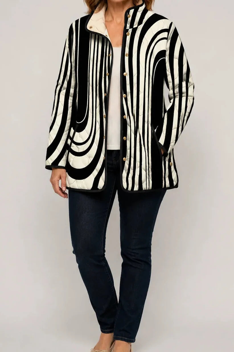 Bridgette | Elegant Floral Quilted Jacket