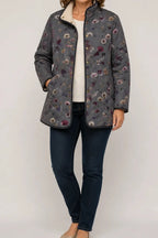 Bridgette | Elegant Floral Quilted Jacket