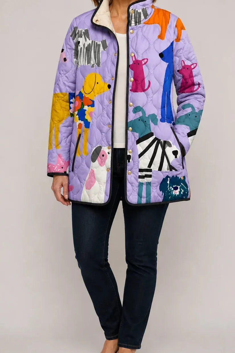 Bridgette | Elegant Floral Quilted Jacket