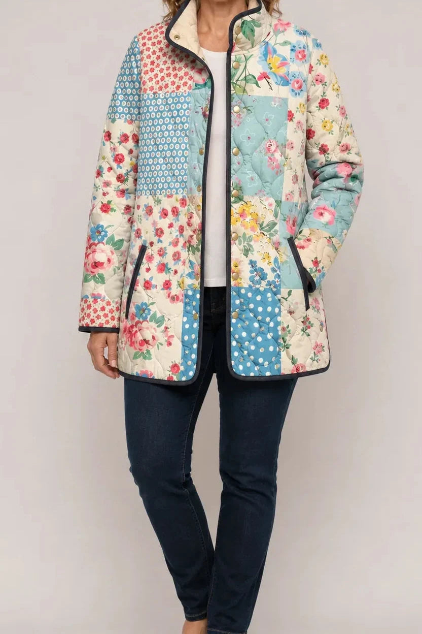 Bridgette | Elegant Floral Quilted Jacket