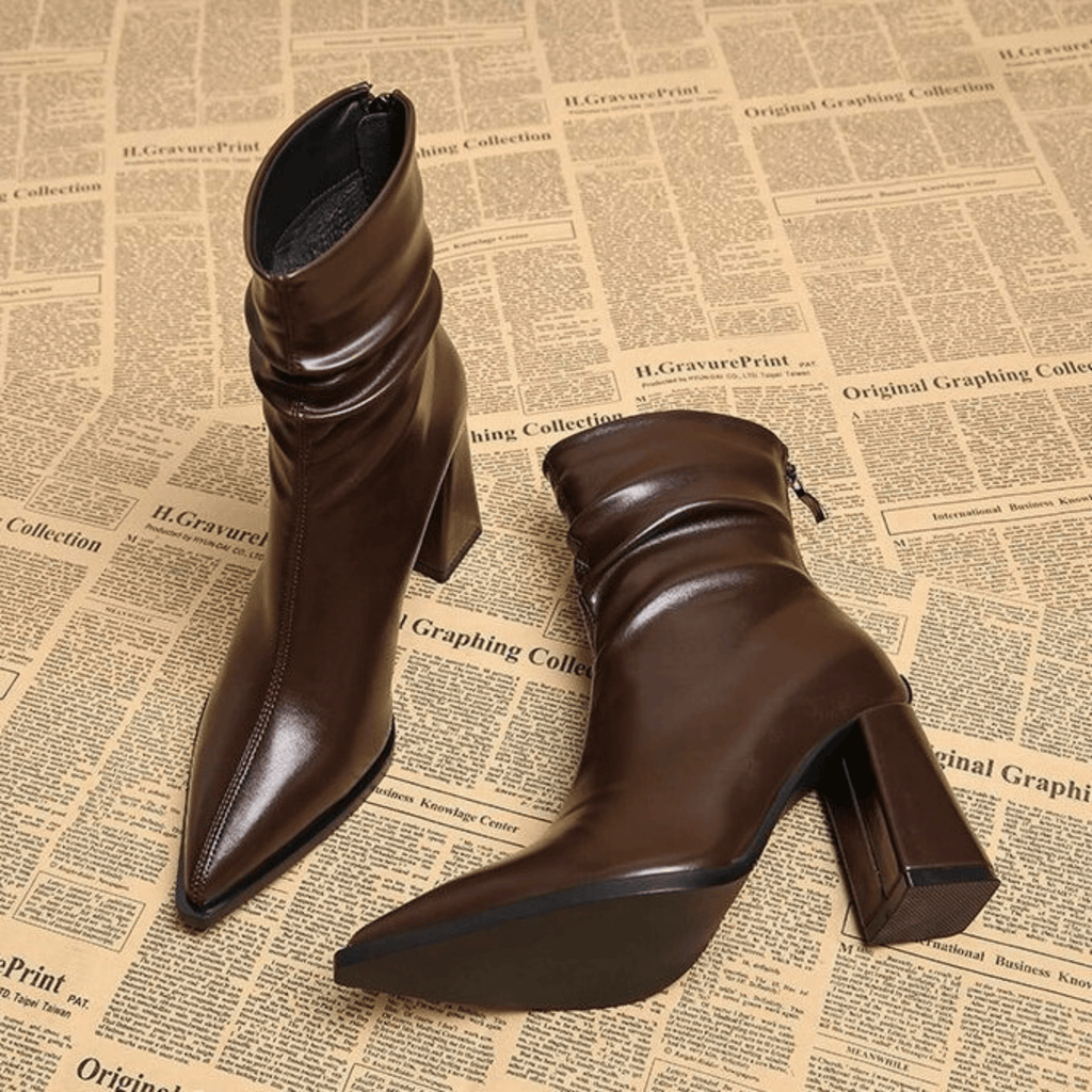 Britt | Refined Leather Pointed-Toe Boots