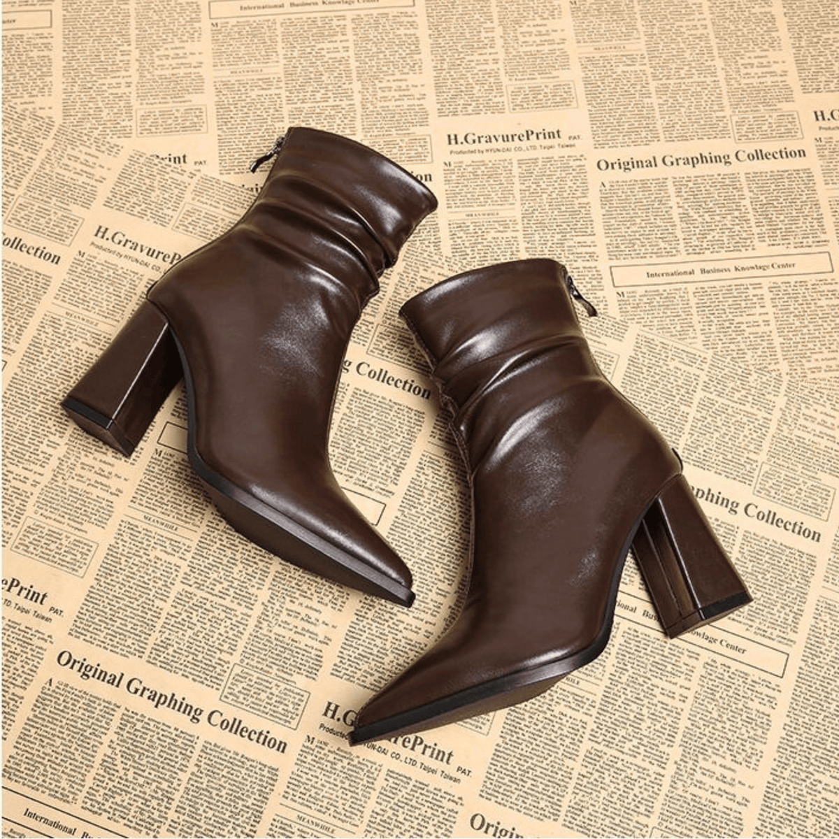 Britt | Refined Leather Pointed-Toe Boots