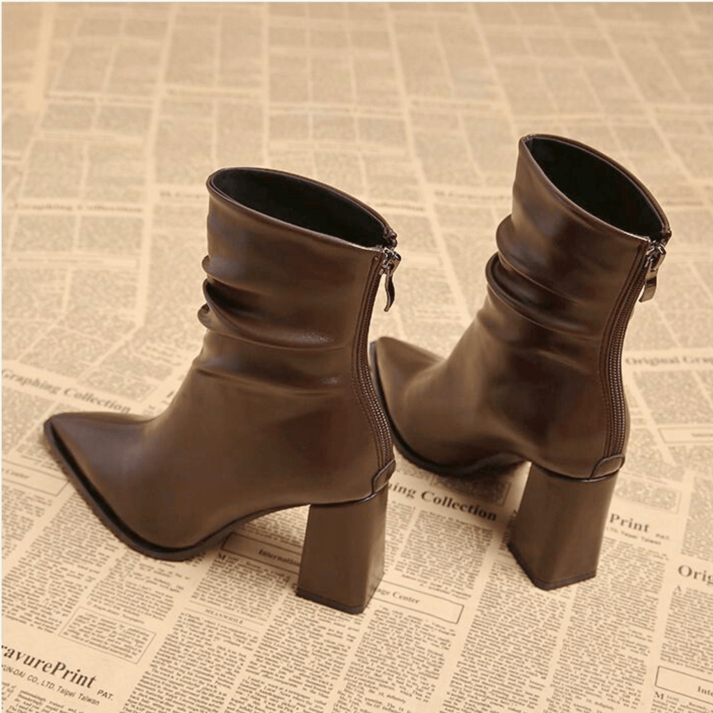 Britt | Refined Leather Pointed-Toe Boots