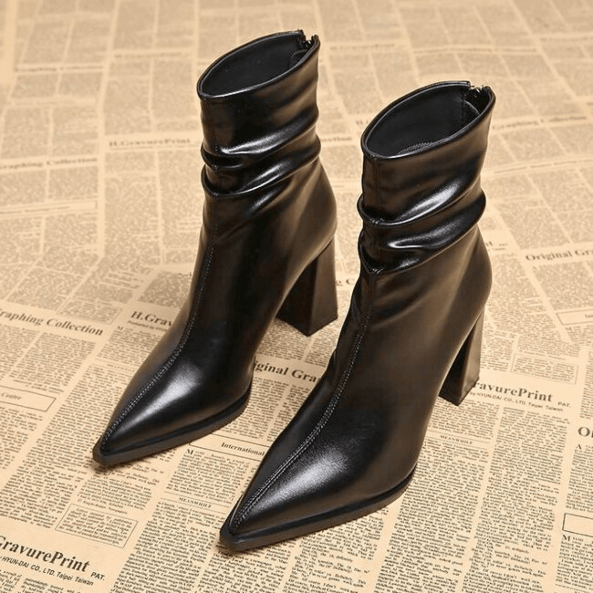 Britt | Refined Leather Pointed-Toe Boots