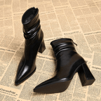 Britt | Refined Leather Pointed-Toe Boots