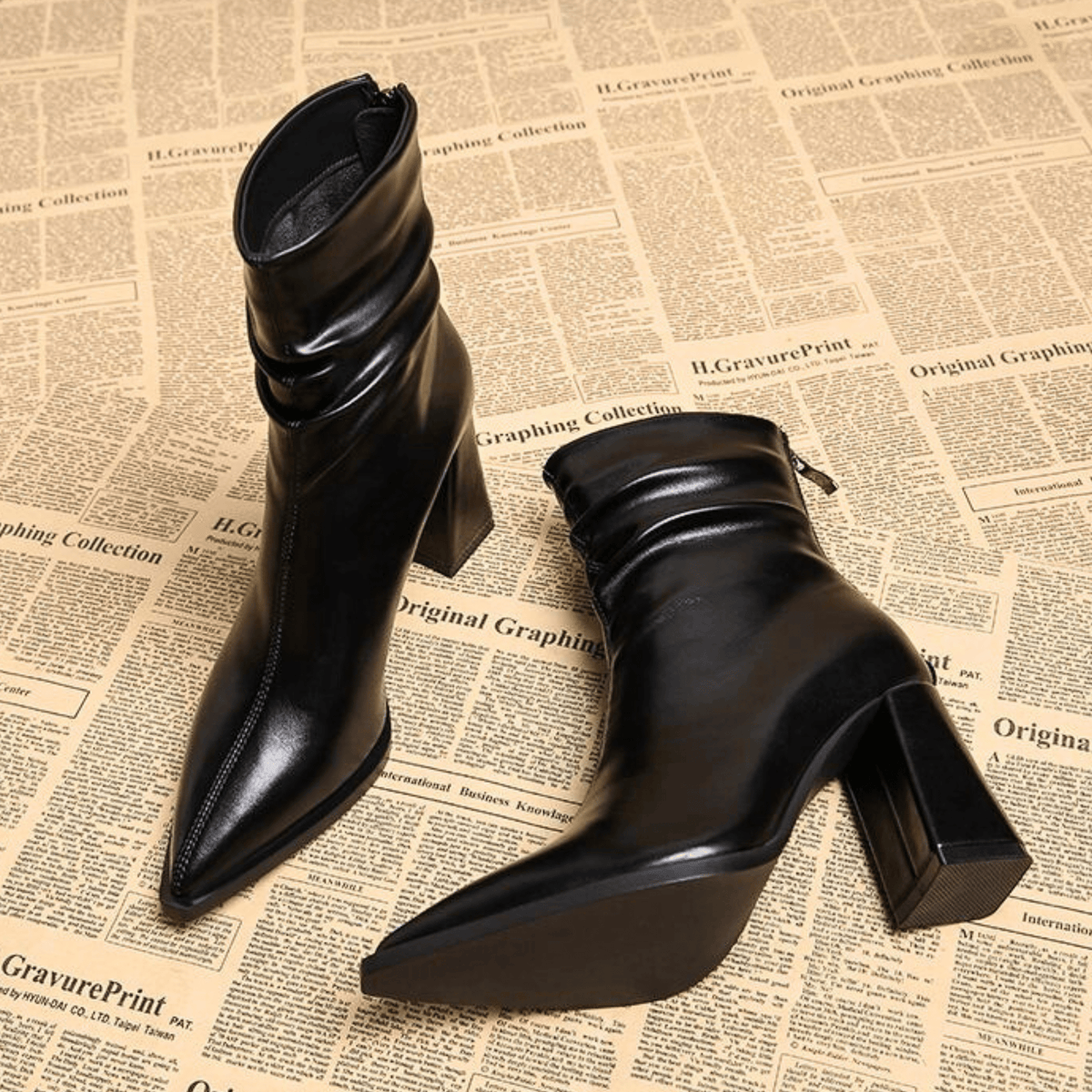 Britt | Refined Leather Pointed-Toe Boots