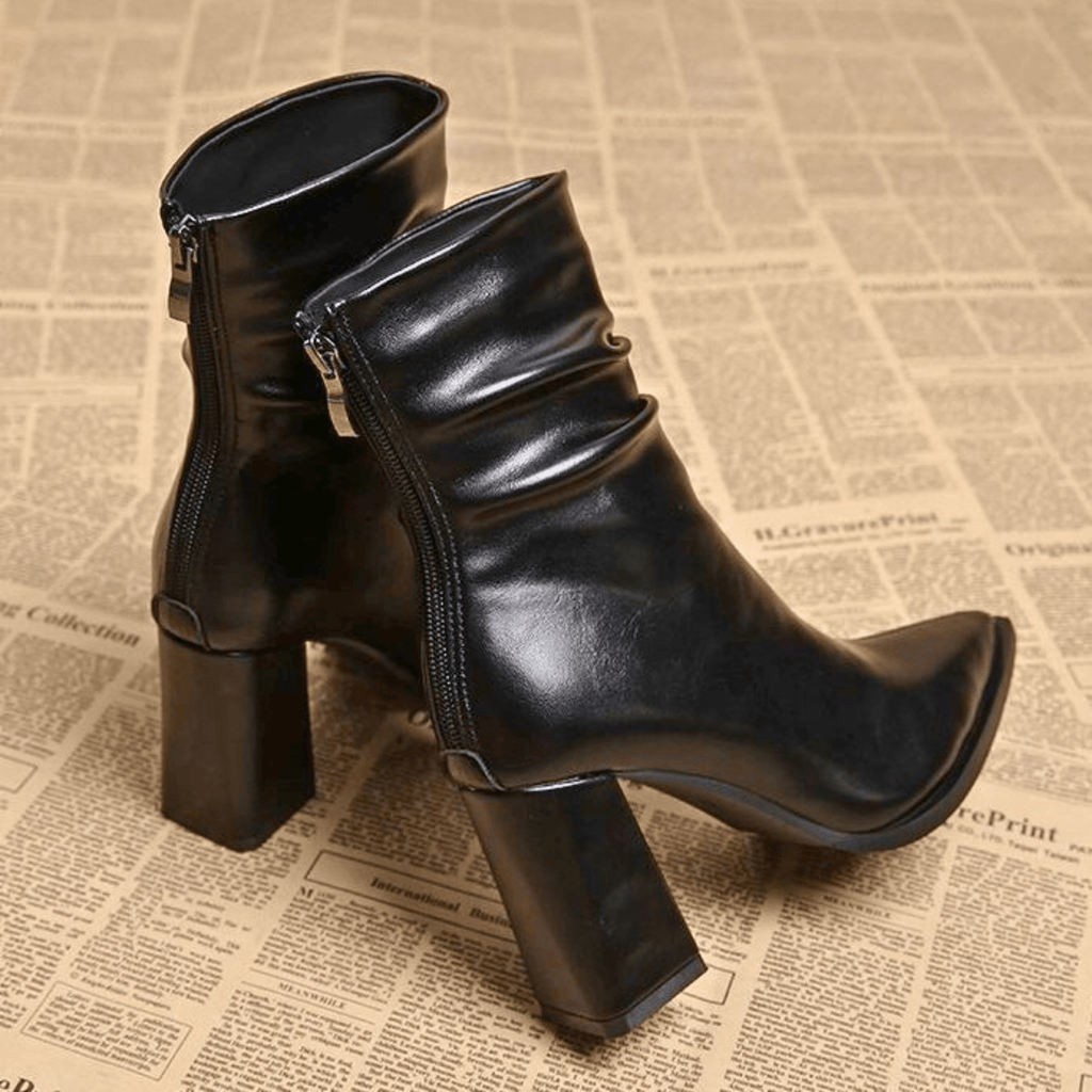 Britt | Refined Leather Pointed-Toe Boots