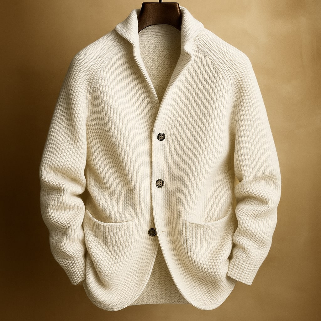 Bryce | Classic Ribbed Shawl Cardigan