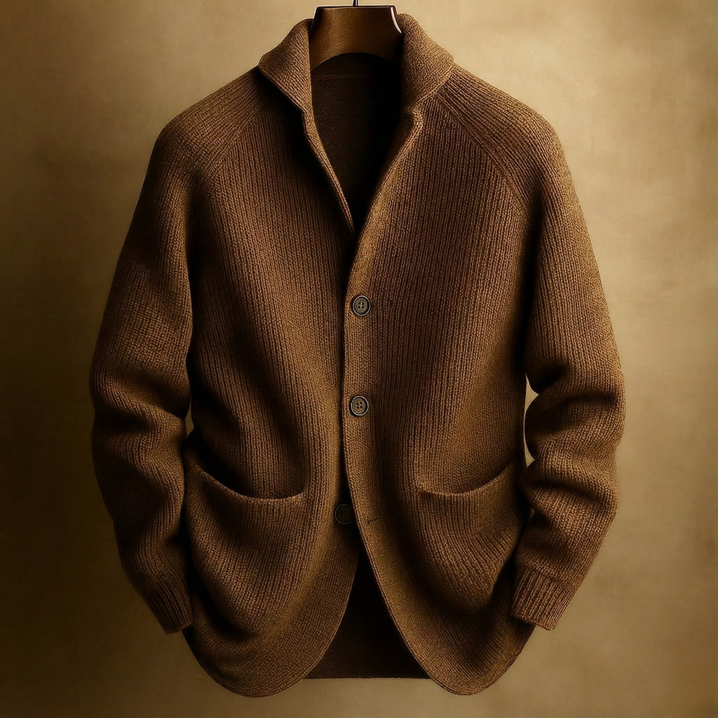 Bryce | Classic Ribbed Shawl Cardigan