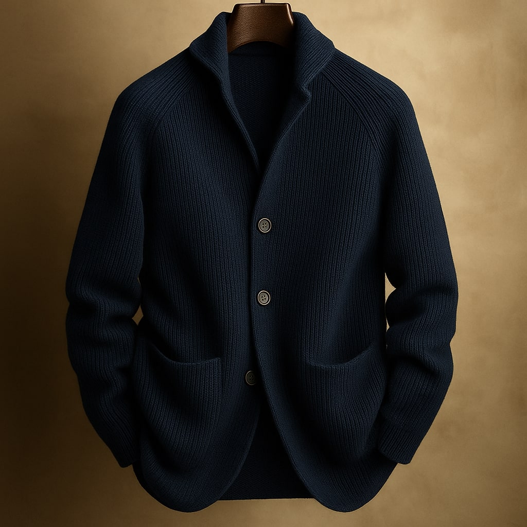 Bryce | Classic Ribbed Shawl Cardigan