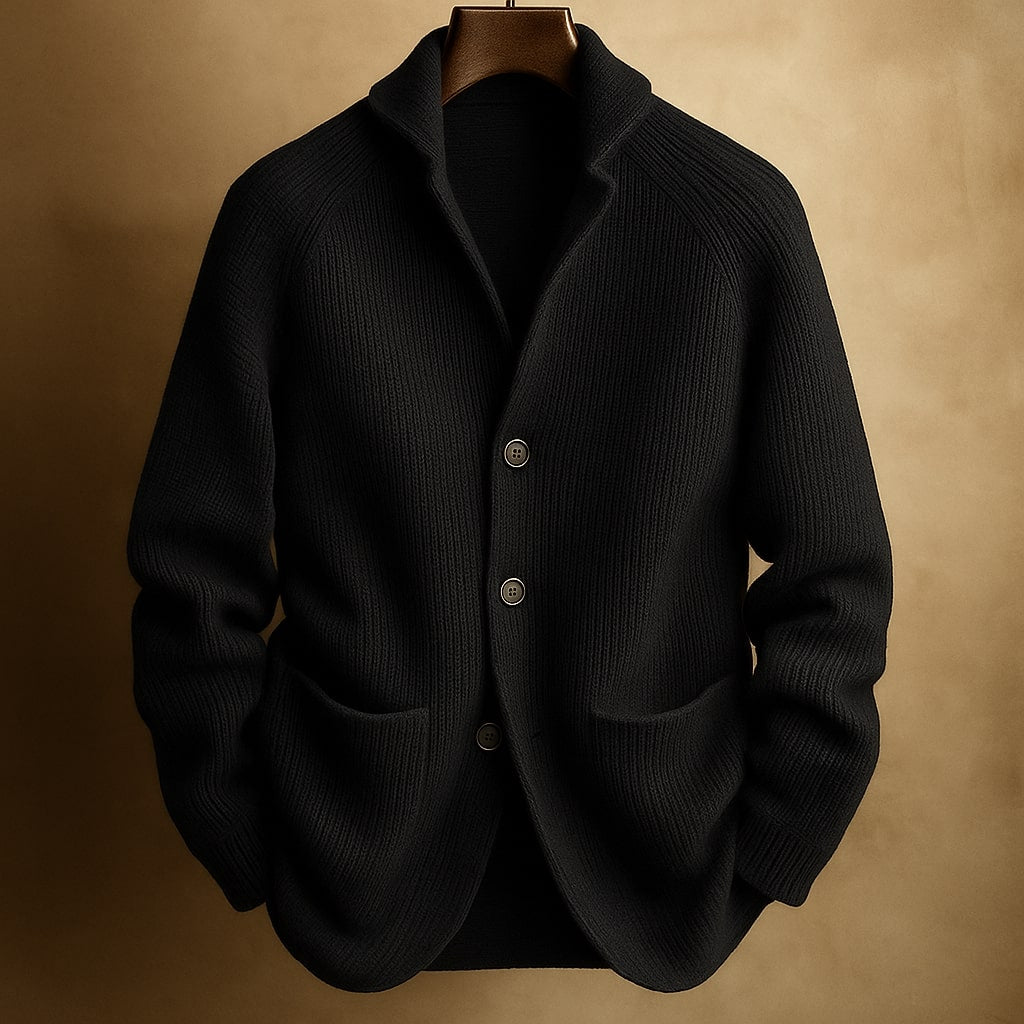 Bryce | Classic Ribbed Shawl Cardigan