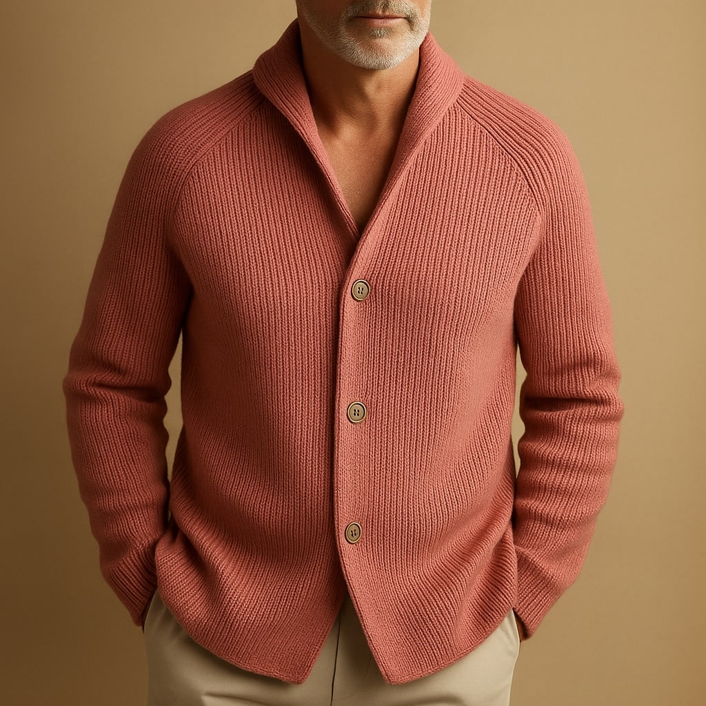 Bryce | Classic Ribbed Shawl Cardigan