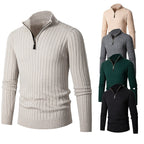 Camden | Vertical Ribbed Quarter-Zip Sweater