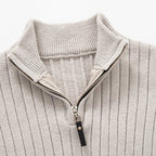 Camden | Vertical Ribbed Quarter-Zip Sweater