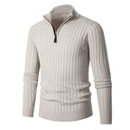 Camden | Vertical Ribbed Quarter-Zip Sweater