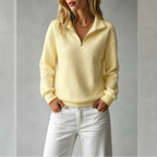 Carina | Cozy Quilted Zip Sweater