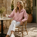 Carina | Cozy Quilted Zip Sweater