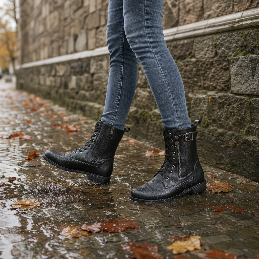 Carlie | Elegant Lace-Up Ankle Boots