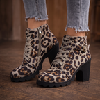 Carol | Classic Buckle Lace-Up Ankle Boots