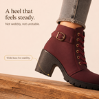 Carol | Classic Buckle Lace-Up Ankle Boots